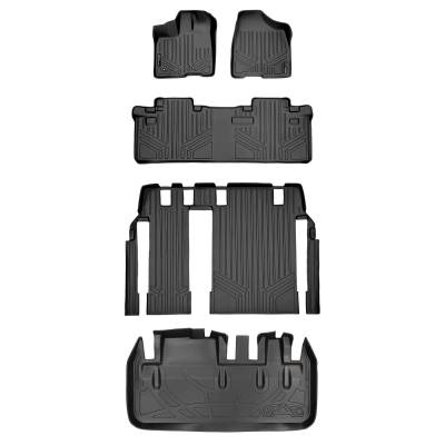 SMARTLINER - SMARTLINER SA0083/B0083/C0229/D0128 F/R Cargo Floor Liners Black for Sienna