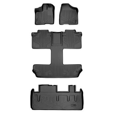 SMARTLINER - SMARTLINER SA0083/B0128/D0128 Front/Rear BLACK Floor Liners for Toyota Sienna