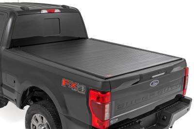 Rough Country Suspension Systems - Rough Country 50517650 Hard Roll-up Tonneau Cover for 17-26 Ford Super Duty 6.8'
