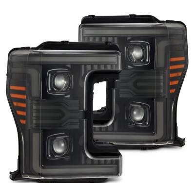 AlphaRex - AlphaRex 880322 Black Projector Headlights for 17-19 Ford Super Duty
