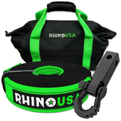 Rhino USA - Rhino USA RNO-20STRAPHITCH 20' Tow Strap/hitch Combo