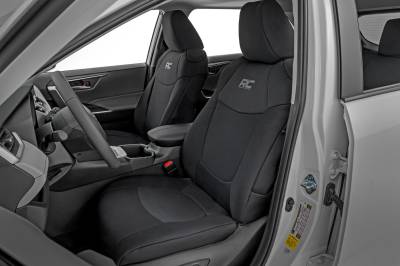 Rough Country Suspension Systems - Rough Country 91064 Front/Rear Seat Covers Black for 19-25 Toyota RAV4