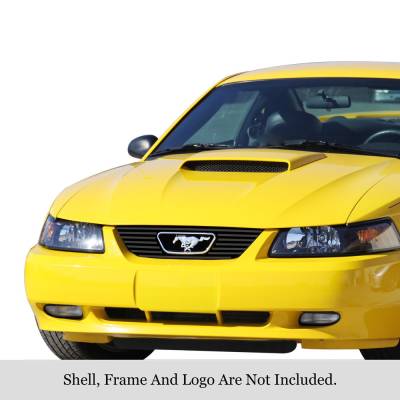 APS - APS Stainless Billet Grille Black 99-04 Ford Mustang GR06FFJ21J