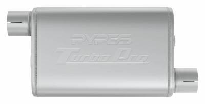 Pypes Performance Exhaust - Pypes MVT16 Turbo Pro Series S.S. 14" Body 3" Off/Off Muffler Universal