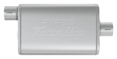 Pypes Performance Exhaust - Pypes MVT13 Turbo Pro Series S.S. 2.5" Body 14" Off/Off Muffler Universal