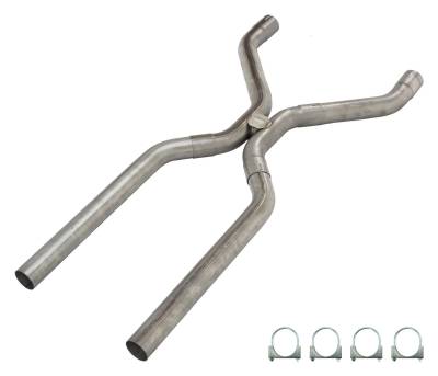 Pypes Performance Exhaust - Pypes HVA10 2.5" S.S. Mandrel Bent H-Pipe Crossover Exhaust Kit Universal