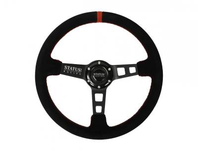 PRP - PRP SRG142 Deep Dish Suede Steering Wheel 13" Diameter Red