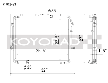 Koyorad - Koyorad VH012493 Racing All Aluminum Radiator