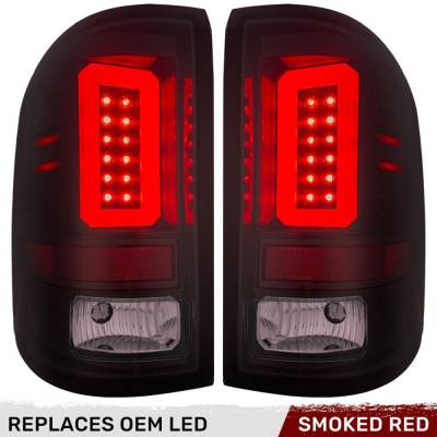 Recon - Recon 264298RBK OLED Tail Lights Red Smoked Lens 16-18 GMC Sierra 1500/HD