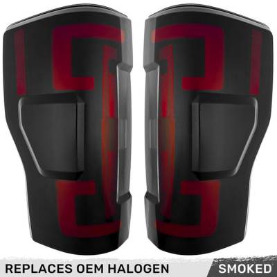 Recon - Recon 264299BK OLED Tail Lights Smoked Lens for 17-19 Ford Super Duty
