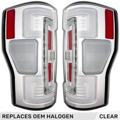 Recon - Recon 264299CL OLED Tail Lights Clear Lens for 17-19 Ford Super Duty