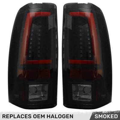 Recon - Recon 264373BK OLED Tail Lights Smoked Lens for 99-06 Silverado/Sierra