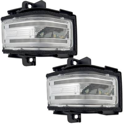 Recon - Recon 264245WHCLX LED Side Mirror Lenses Clear/White/Amber 17-25 Super Duty