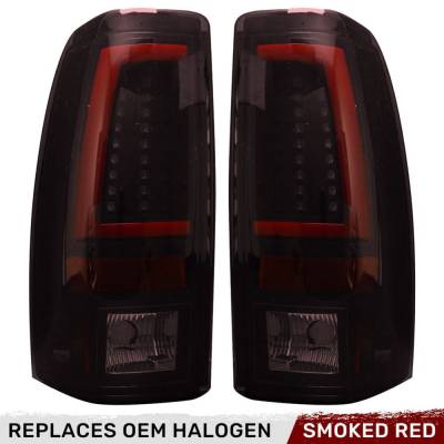 Recon - Recon 264373RBK OLED Tail Lights Red Smoked Lens 99-06 Silverado/Sierra