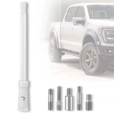 Recon - Recon 264ANTWH 8" Aluminum Universal Stubby Antenna White
