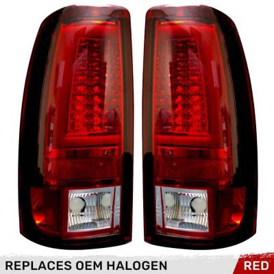 Recon - Recon 264373RD OLED Tail Lights Red Lens 99-06 Silverado/Sierra