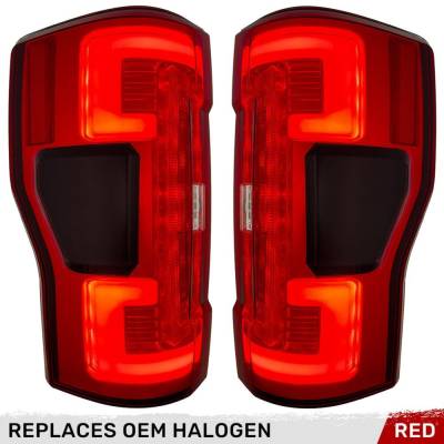 Recon - Recon 264399RD OLED Tail Lights Red Lens 20-22 Ford Super Duty