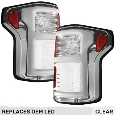 Recon - Recon 264468LEDCL OLED Tail Lights Clear Lens 18-20 Ford F150 w/BLIS