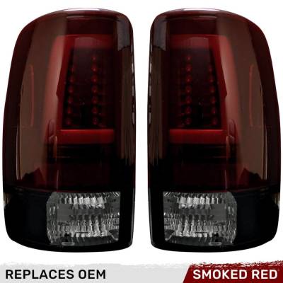 Recon - Recon 264377RBK OLED Tail Lights Red Smoked Lens 00-06 Tahoe/Suburban/Yukon/XL