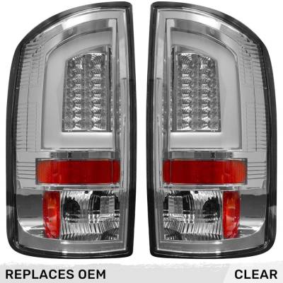 Recon - Recon 264379CL OLED Tail Lights Clear Lens for 07-08 RAM Trucks