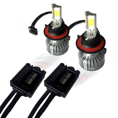 Recon - Recon 264H1LEDHPNB H1 25W LED Headlight Bulbs PAIR White