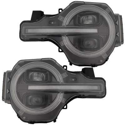 Recon - Recon 264479BKWH LED Projector HeadLights Smoked Lens 21-24 Ford Bronco