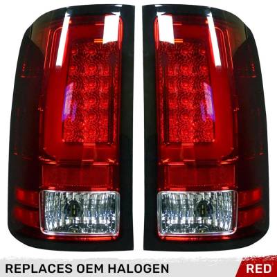 Recon - Recon 264389RD OLED Tail Lights Red Lens 07-13 GMC Sierra