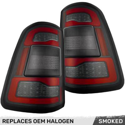 Recon - Recon 264338BK OLED Tail Lights Smoked Lens For19-23 RAM 1500