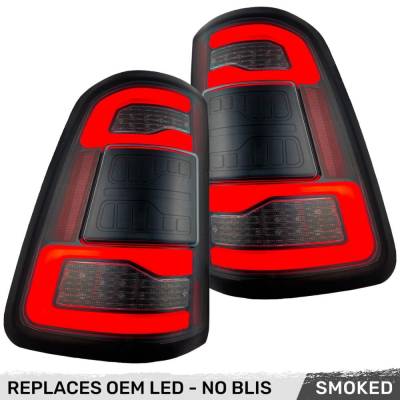 Recon - Recon 264338LEDBKX OLED Tail Lights Smoked Lens For19-23 RAM 1500