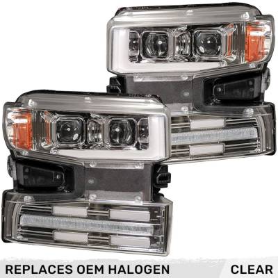 Recon - Recon 264396CLCS Projector HeadLights Clear Lens 19-21 Silverado 1500