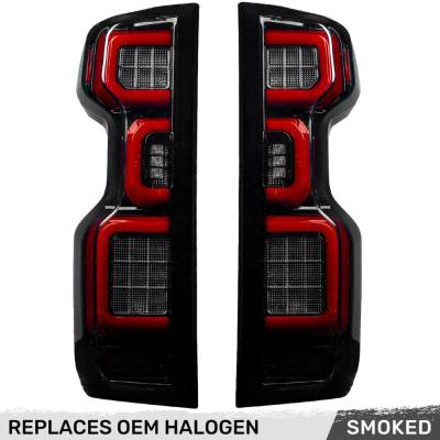 Recon - Recon 264397BK OLED Tail Lights Smoked Lens 19-25 Silverado 1500/HD