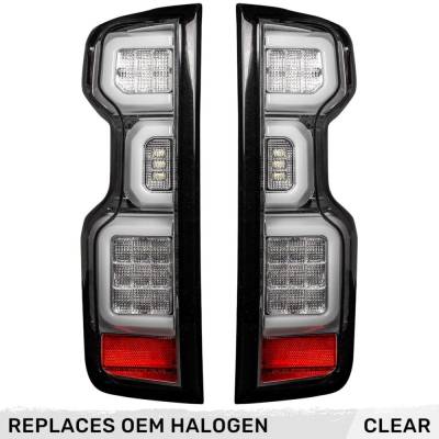 Recon - Recon 264397CL OLED Tail Lights Clear Lens 19-25 Silverado 1500/HD