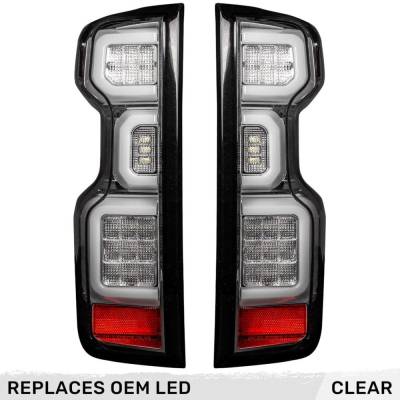 Recon - Recon 264397LEDCL OLED Tail Lights Clear Lens 19-25 Silverado 1500/HD