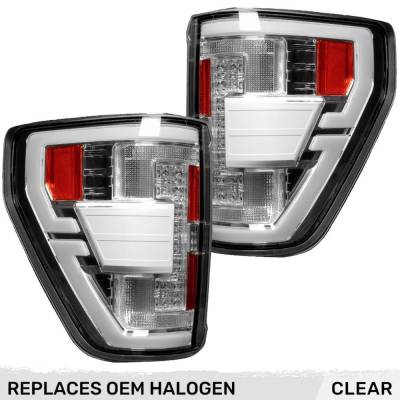 Recon - Recon 264568CL OLED Tail Lights Clear Lens 21-23 Ford F150 w/BLIS