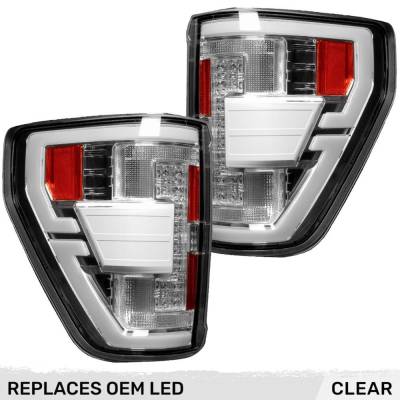 Recon - Recon 264568LEDCL OLED Tail Lights Clear Lens for 21-23 Ford F150 w/BLIS