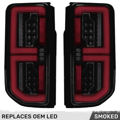 Recon - Recon 264279LEDBK OLED Tail Lights Smoked Lens 21-24 Ford Bronco
