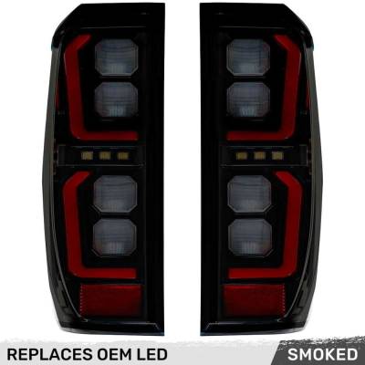 Recon - Recon 264398LEDBK OLED Tail Lights Smoked Lens 19-25 GMC Sierra 1500/HD