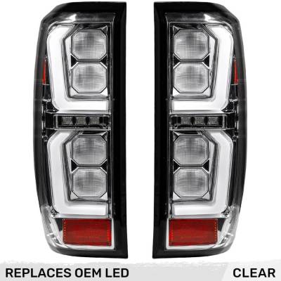 Recon - Recon 264398LEDCL OLED Tail Lights Clear Lens for 19-25 GMC Sierra 1500/HD