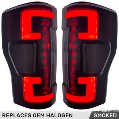 Recon - Recon 264399BK OLED Tail Lights Smoked Lens 20-22 Ford Super Duty
