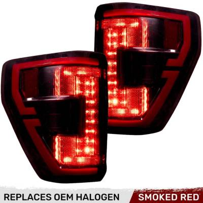 Recon - Recon 264568RBK OLED Tail Lights Red Smoked Lens 21-23 Ford F150 w/BLIS