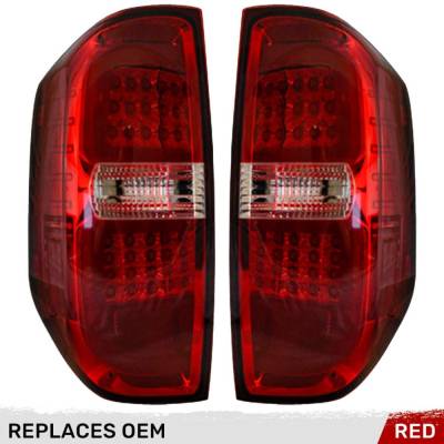 Recon - Recon 264288RD LED Tail Lights Red Lens for 14-21 Toyota Tundra