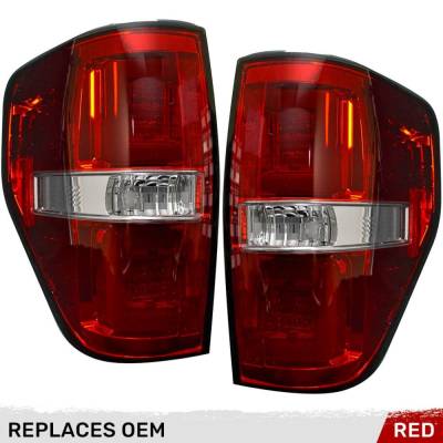 Recon - Recon 264368RD LED Tail Lights Red Lens 09-14 Ford F150/Raptor