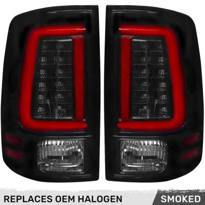 Recon - Recon 264369BK OLED Tail Lights Smoked Lens for 09-18 RAM Trucks