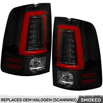Recon - Recon 264369BKS OLED Tail Lights Smoked Lens for 09-18 RAM Trucks