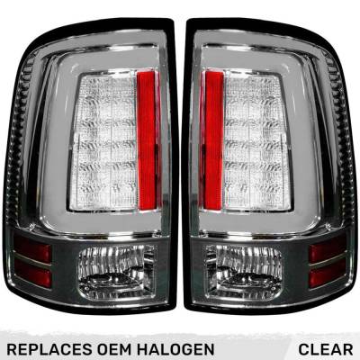 Recon - Recon 264369CL OLED Tail Lights Clear Lens for 09-18 RAM Trucks