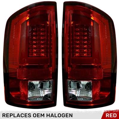 Recon - Recon 264371RD OLED Tail Lights Red Lens for 02-06 RAM Trucks