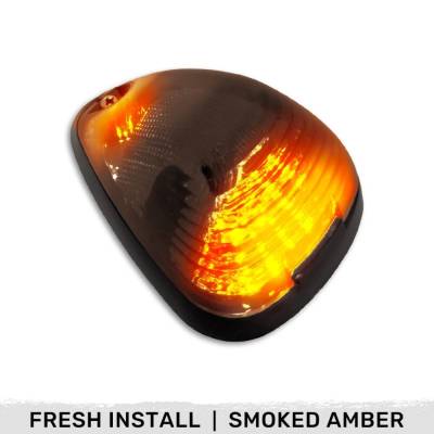 Recon - Recon 264143BKHPAMX LED Cab Roof Light EACH Smoked/Amber 99-16 Super Duty