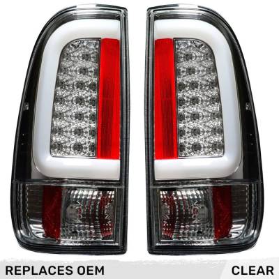Recon - Recon 264292CL OLED Tail Lights Clear Lens 97-03 F150/99-07 Super Duty