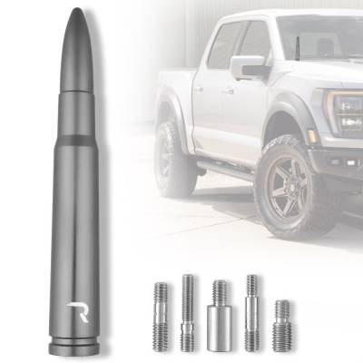 Recon - Recon 264ANT50BR 5" Aluminum 50 Cal Universal Stubby Antenna-Silver