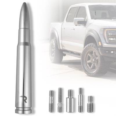 Recon - Recon 264ANT50CH 5" Aluminum 50 Cal Universal Stubby Antenna-Chrome
